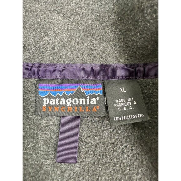 Vintage Patagonia Mens Synchilla Snap-T Pullover Size XL Made In USA 90s Gray - Picture 8 of 13